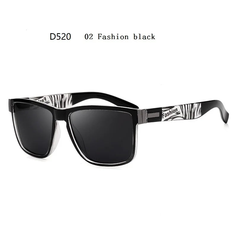 Fashion Square Polarized Sunglasses for Men- Vintage Designer UV400 Shades