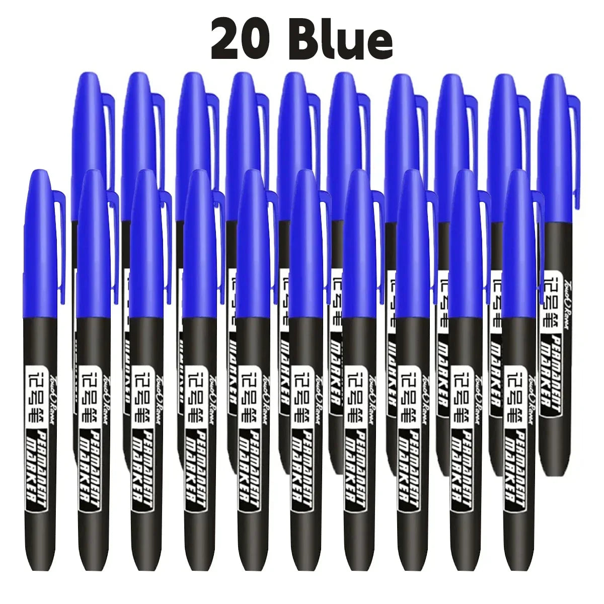 Permanent Maker Pen Set-Waterproof Drawing Markers in Black, Blue & Red