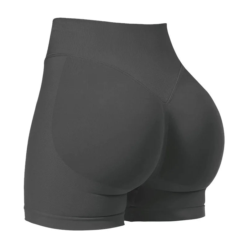 Women's High Waisted Seamless Fitness Shorts