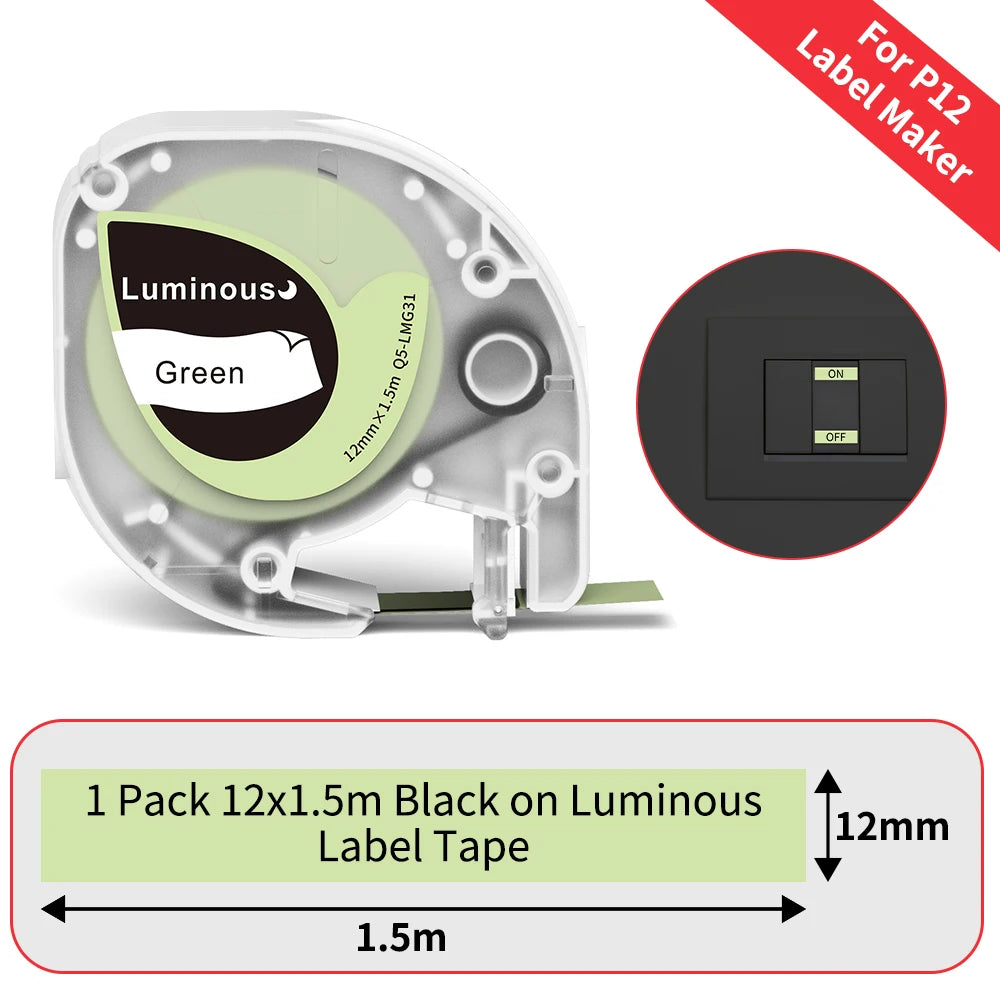 P12 Mini Bluetooth Labe Maker- Portable Sticker Printer with Multiple Templates