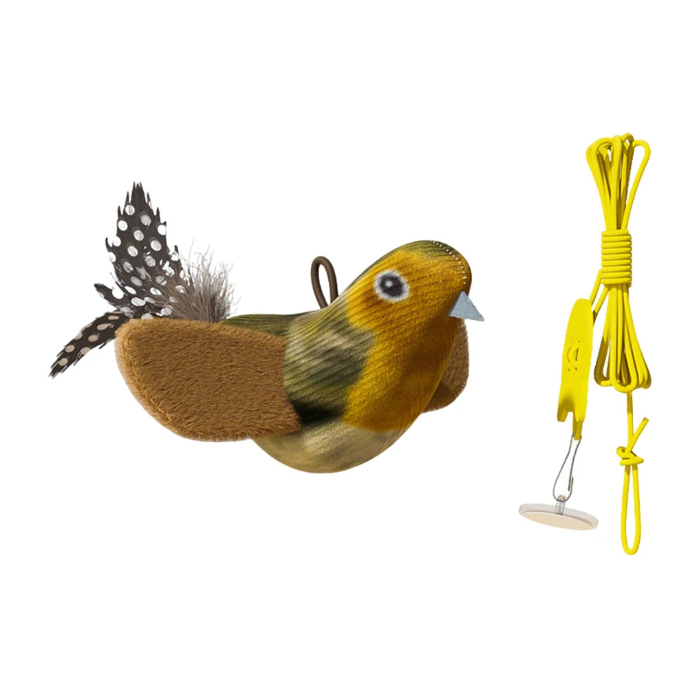 Indoor Iterative Bird Toy for cats & Dogs Self -Play Wall Hanging Catnip Teaser Toy