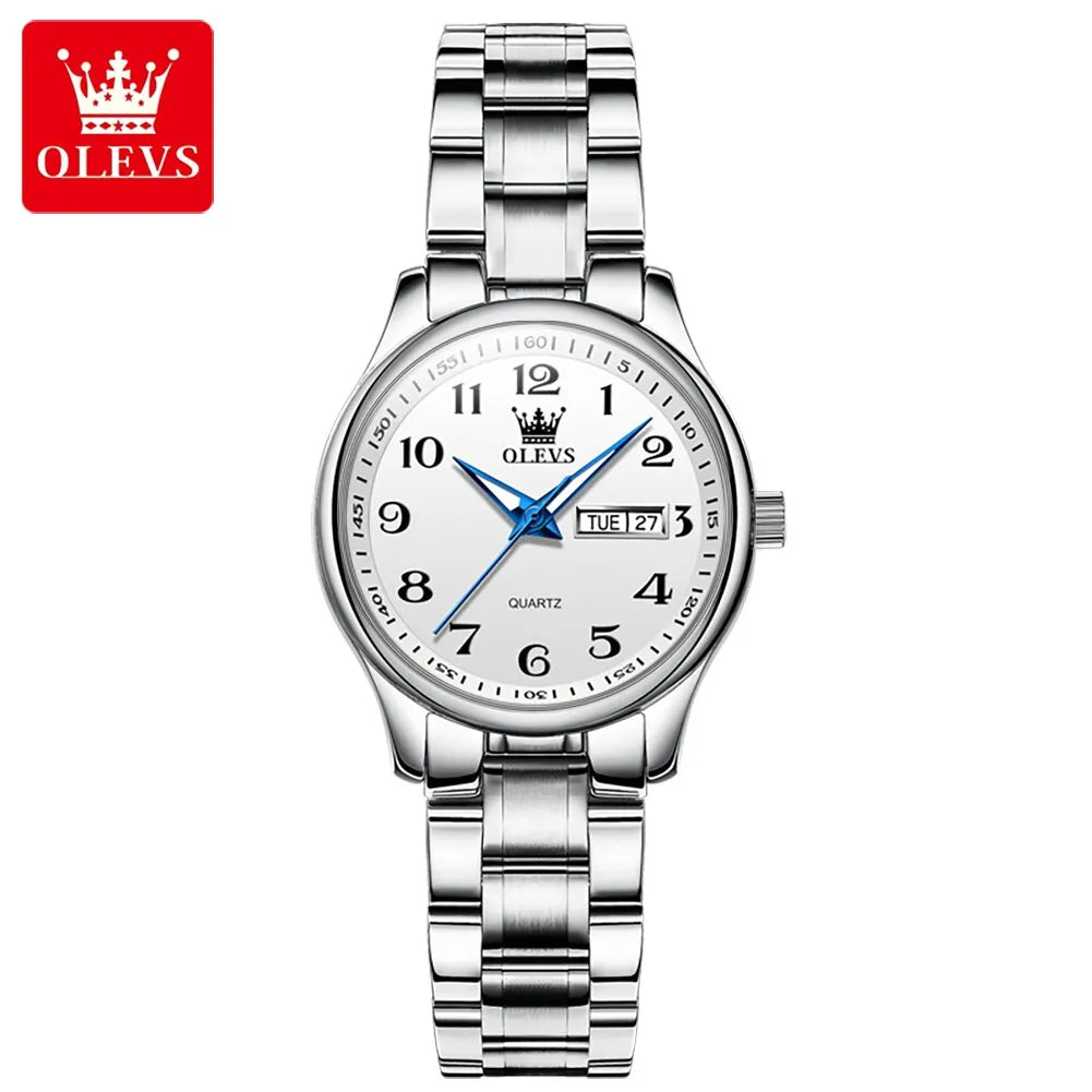 OLEVS Women's Luxury Watch- Elegant Stainless-Steel Timepieces