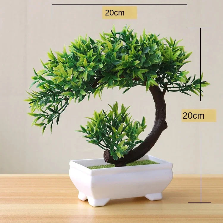 Artificial potted Bonsai Tree- Faux Green Plant for Hime, Garden & Patty Decor