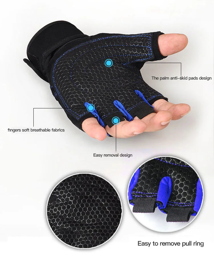 Gym Gloves for Men & Women Weightlifting Wristband Gloves for Fitness & Cycling