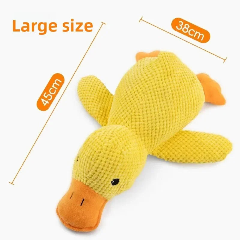 Claiming Duck Squeaky Plush Dog Toy- Soft Sleep Aid Companion Toy for Puppies & Dogs