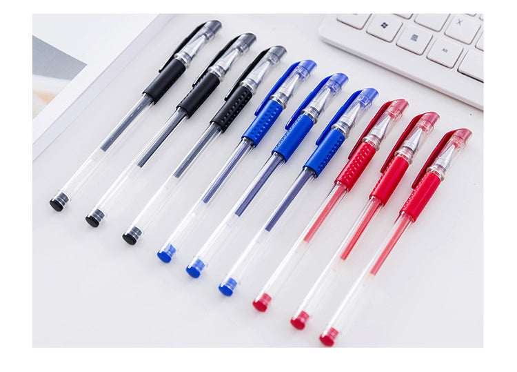 Glen Pens Set - Black Blue Red Refill Bullet Tip 0.5mm Smooth Writing Pens