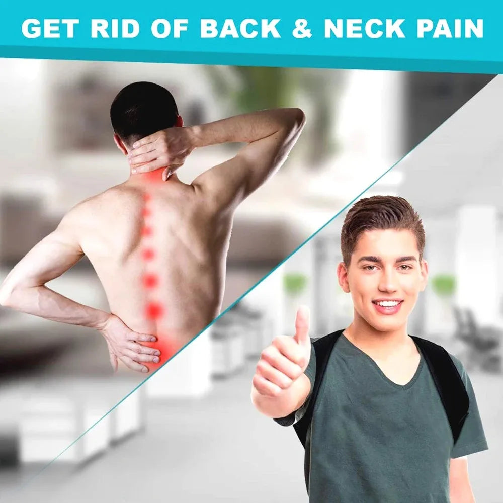 Adjustable Posture Corrector Belt Back & Shoulder Support Brace for Men & Women