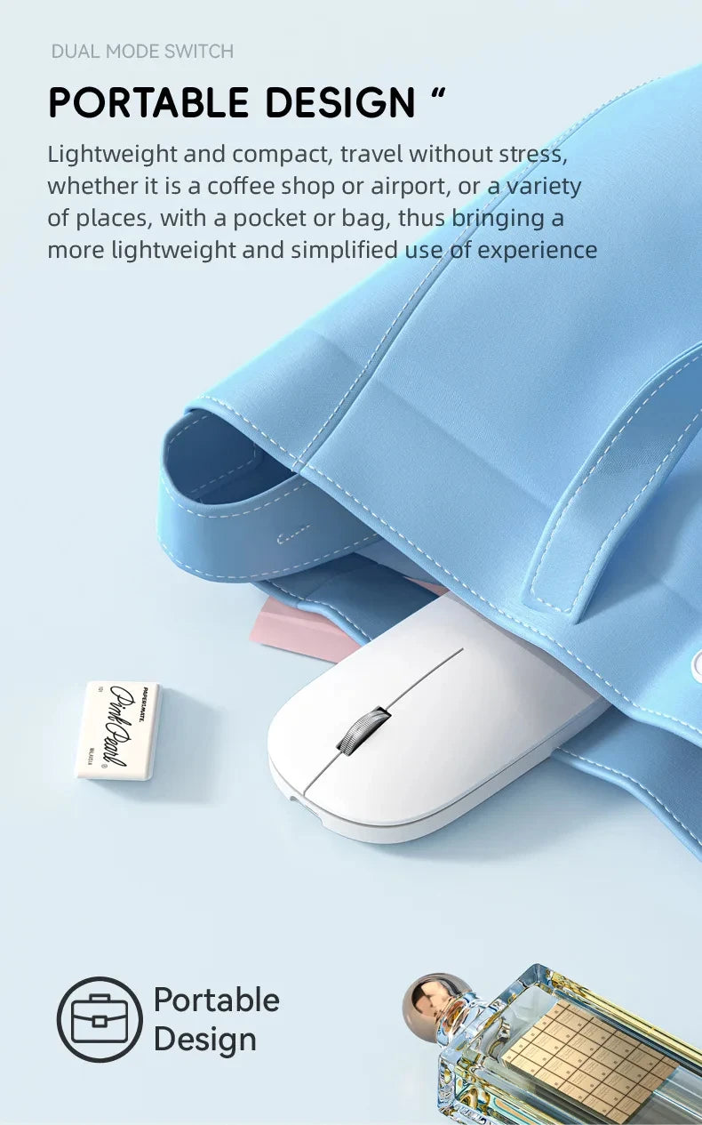 Wireless Mouse Type -C Charging - Silent Click Portable Ergonomic Computer Mouse