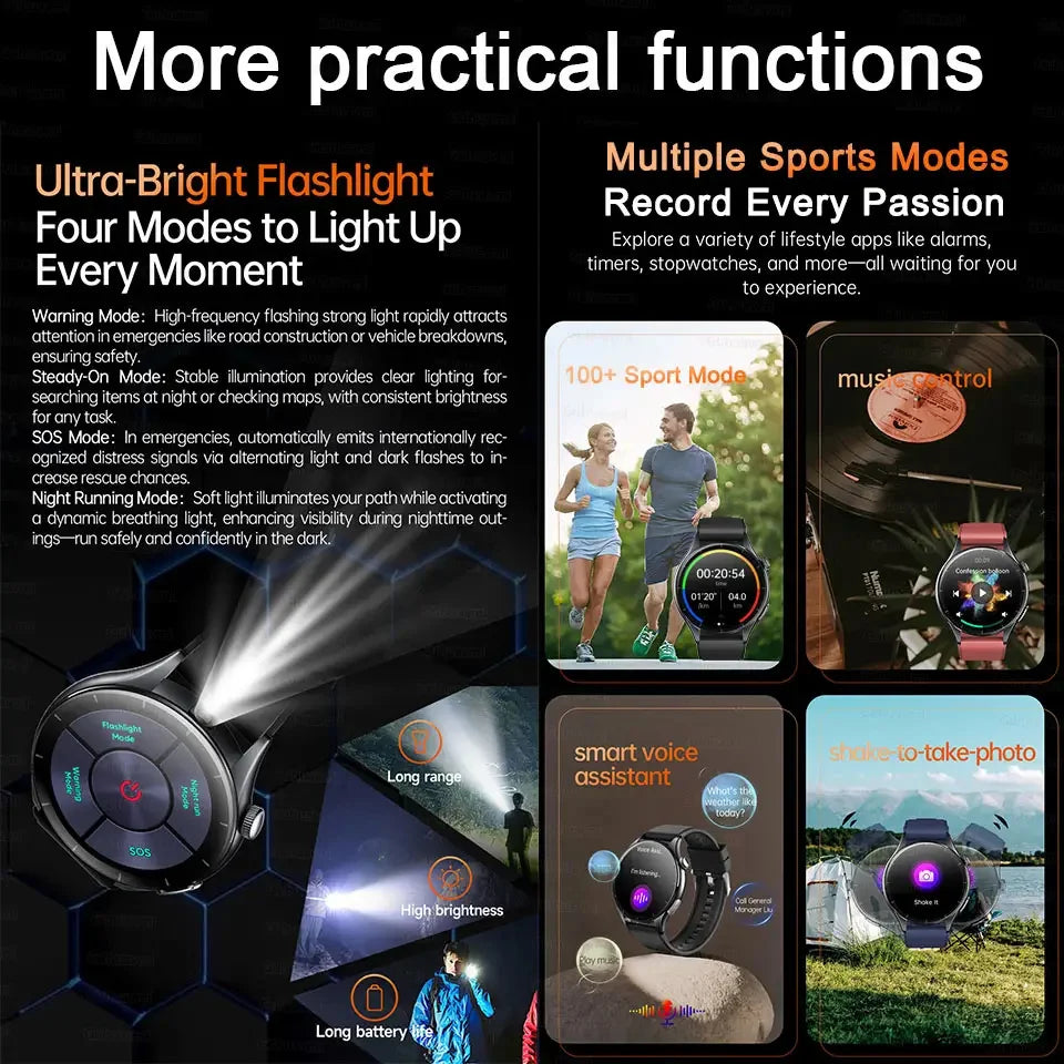 2025 Clinical Grade Laser Therapy Smartwatch - Blood Pressure Heart Rate Monitor