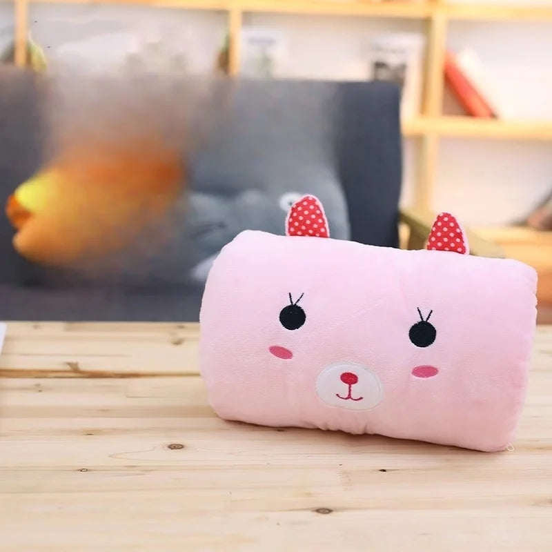 Kids Cartoon Plush Hand Pillow & Hand Warmer - Cute Winter Arm Pillow Children's Gift