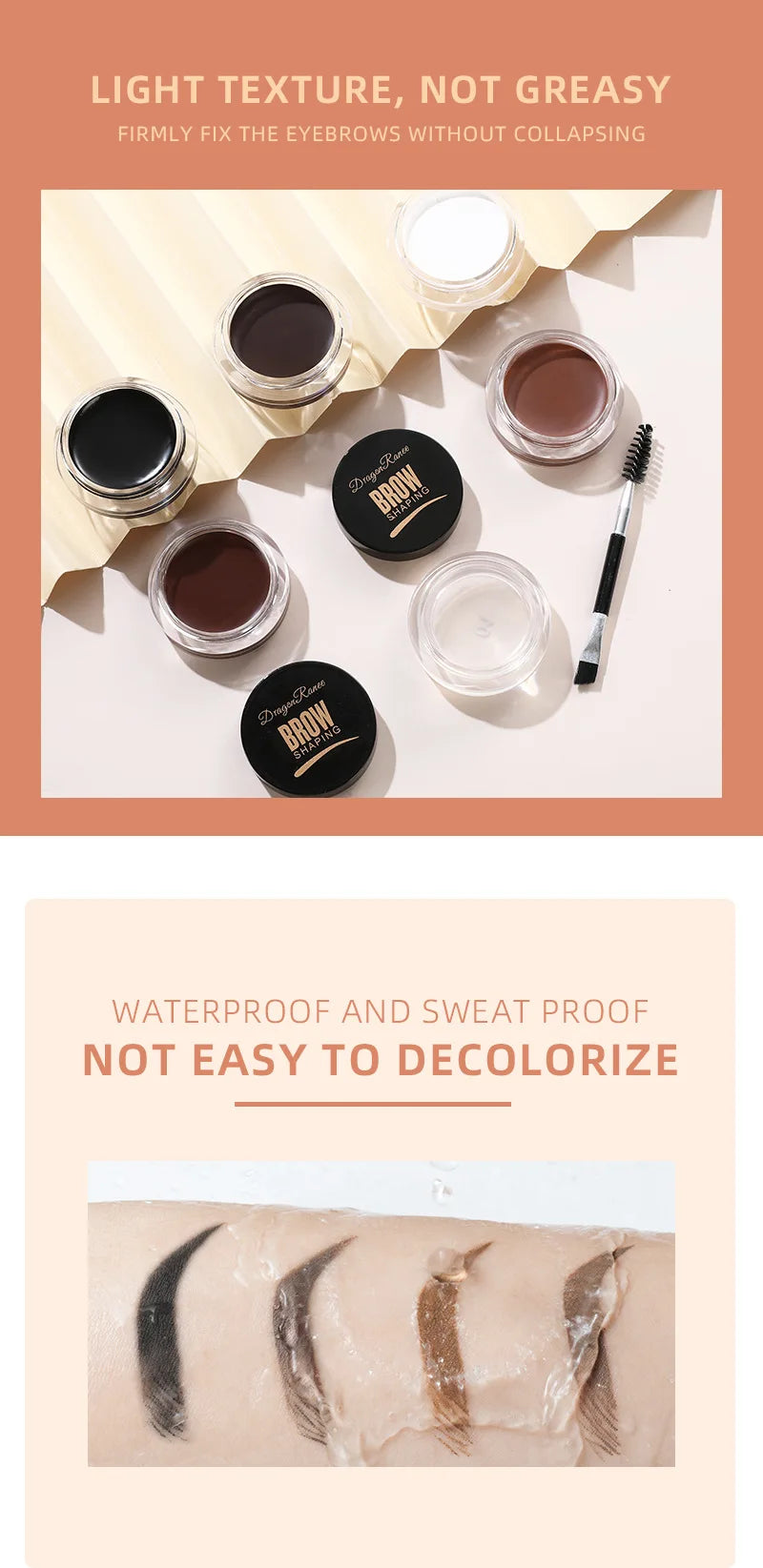 6- Color Waterproof Eyebrow Cream Gel Set