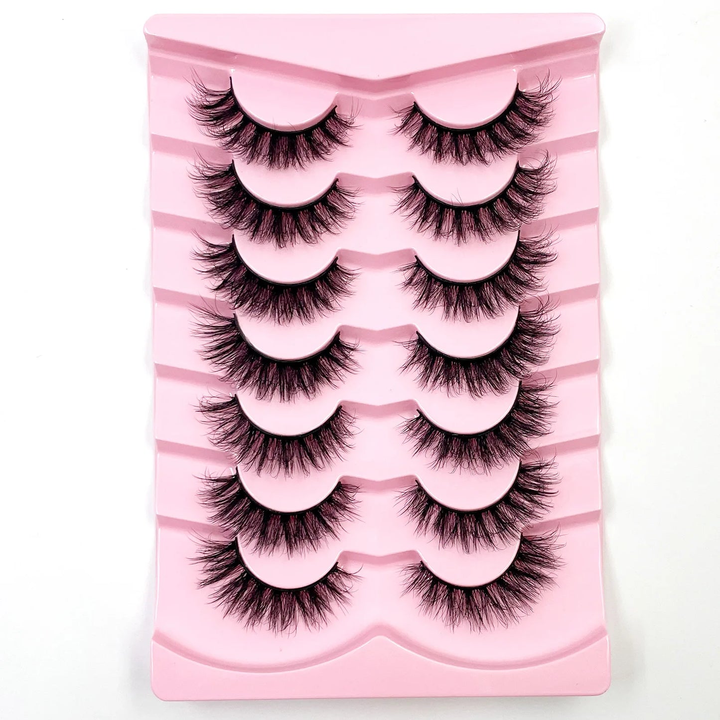 7 Pairs 3D Mink Full False Eyelashes Thick Dramatic Faux Lashes Wholesale Full Set