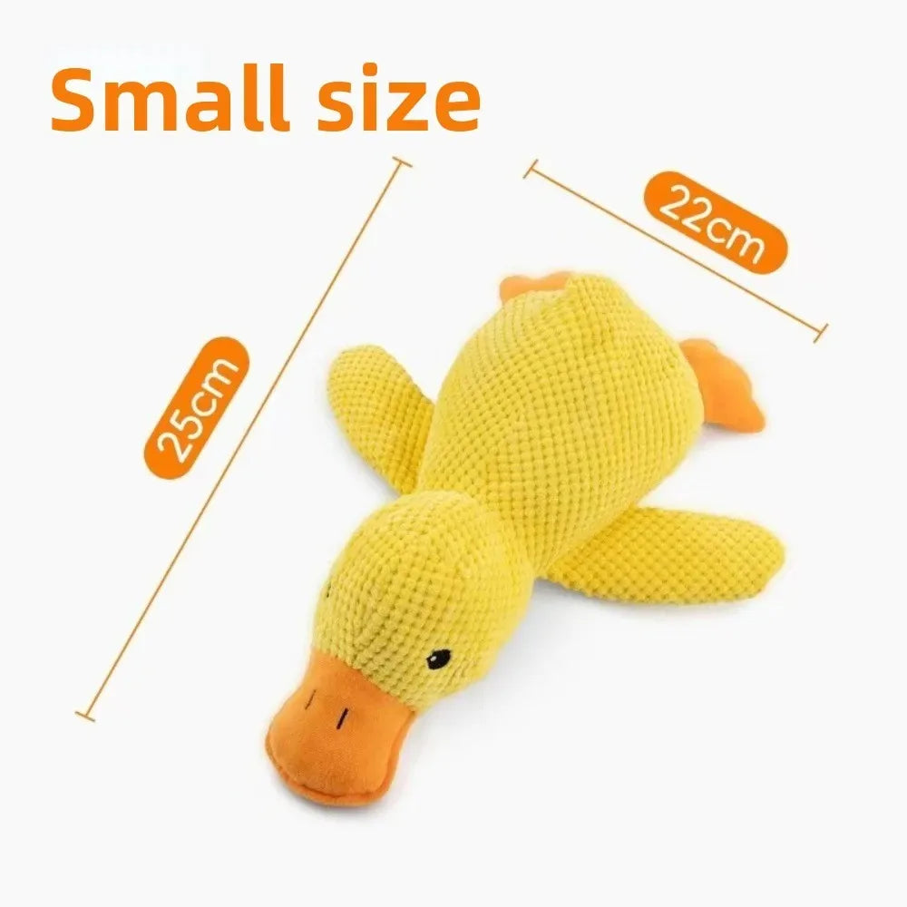 Claiming Duck Squeaky Plush Dog Toy- Soft Sleep Aid Companion Toy for Puppies & Dogs