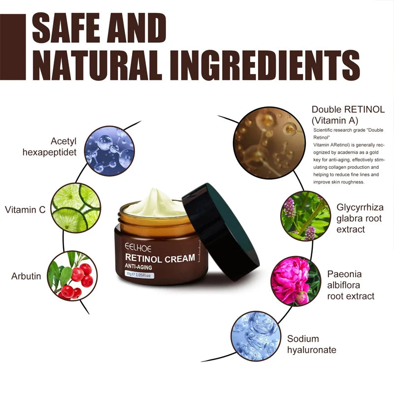 Retinol Wrinkle Remover Face Cream-Anti-Aging Lifting Moisturizing.