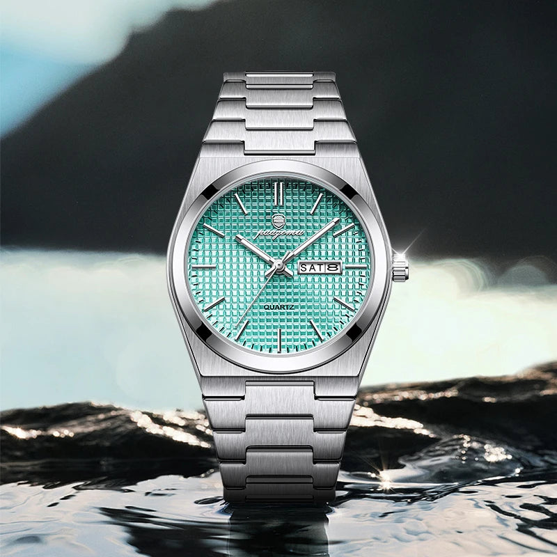 PAAZOMU Luxury Men's Chronograph Watch - Luminous, Waterproof, Dat Display