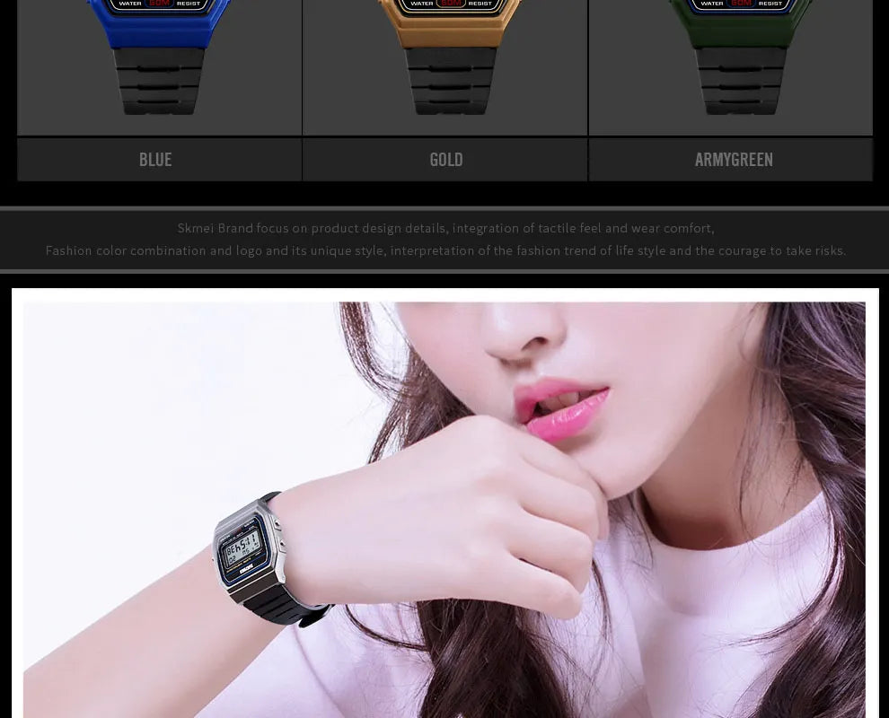 SKIMEI Women's Digital Watch Waterproof Sports Timepiece