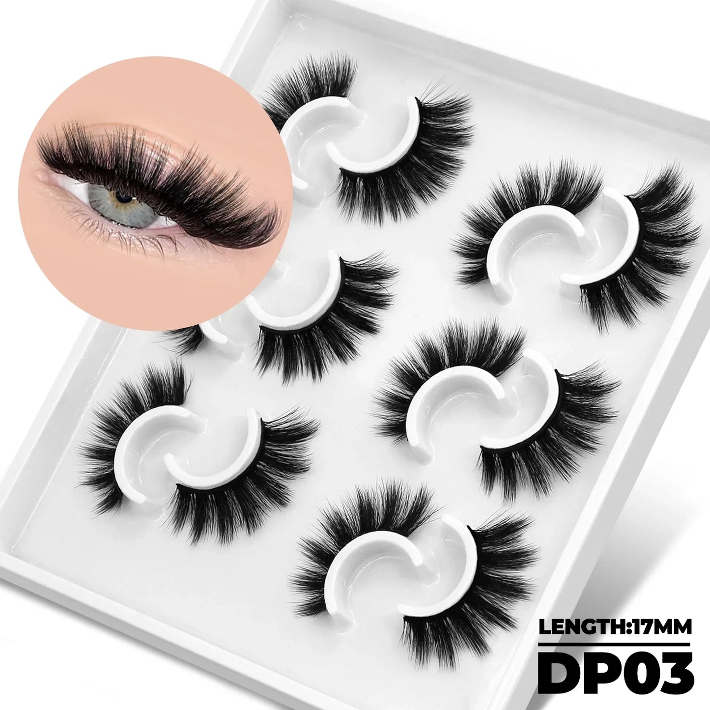 Velrinay 3D Mark Lashes soft Natural False Eyelashes Faux Mink Eyelash Extension