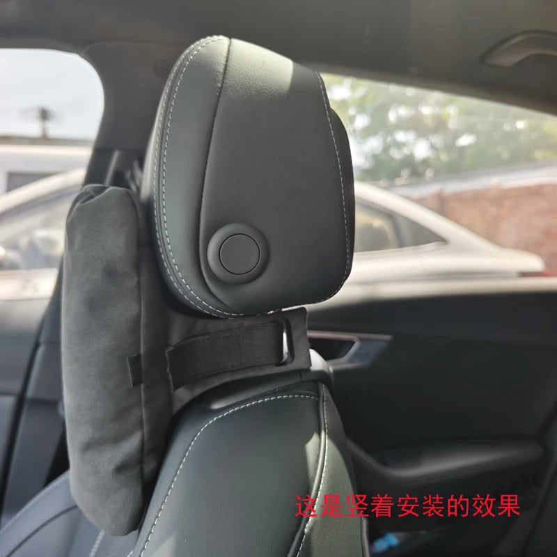 Car Seat Neck Support Pillow- Soft Headrest Cushion for Driver & Passenger