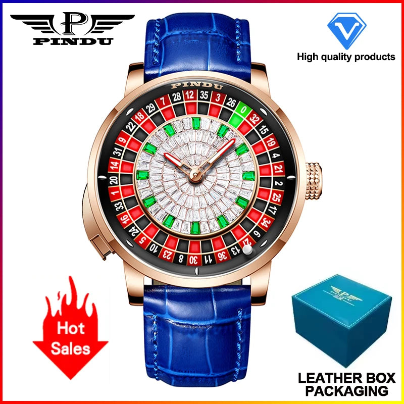 Men's Automatic Mechanical Watch - NH35 Movement Sapphire Crystal Leather