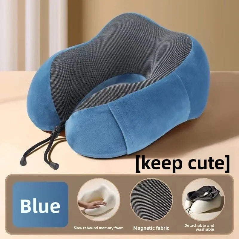 U Shaped Memory Foam Travel Neck Pillow - Soft & Comfortable for Travel