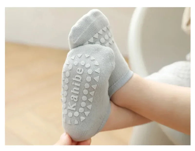 Soft Cotton Anti - Slip Baby Socks - Cartoon Animal Design
