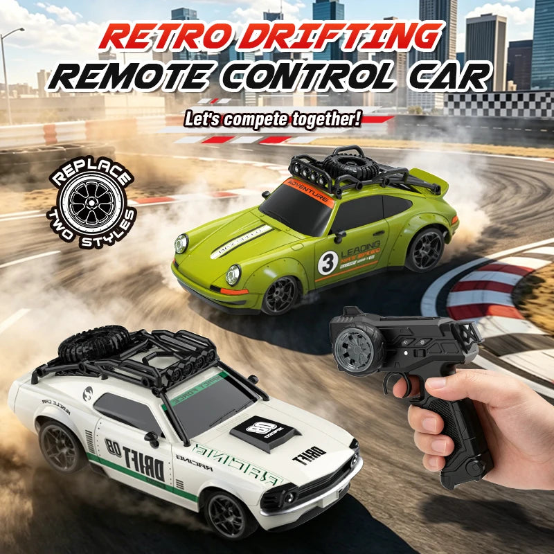 2026 RC Car 1/18 Scale Retro Remote Control Car with Light