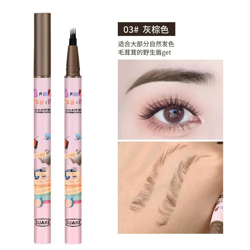 Waterproof Eyebrow Pencil - 4 Prong Tip Long Lasting