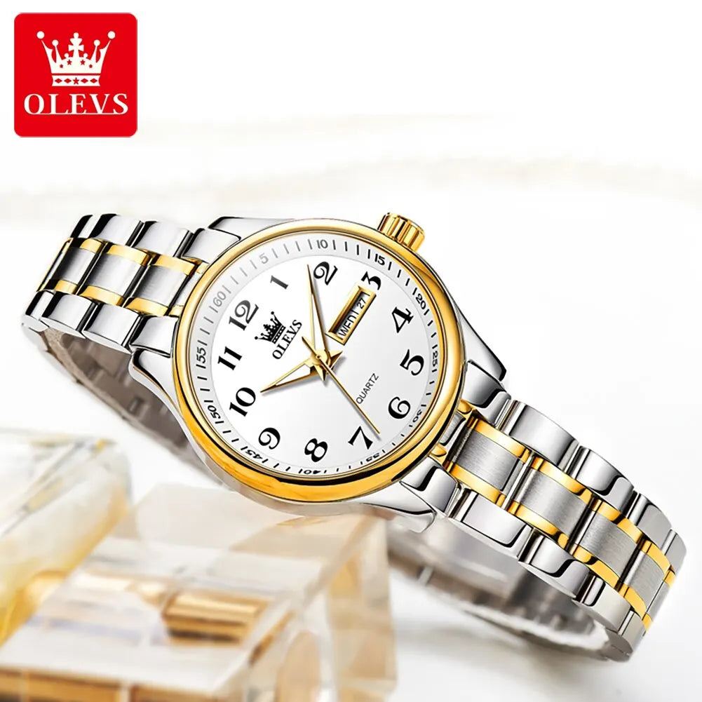 OLEVS Women's Luxury Watch- Elegant Stainless-Steel Timepieces
