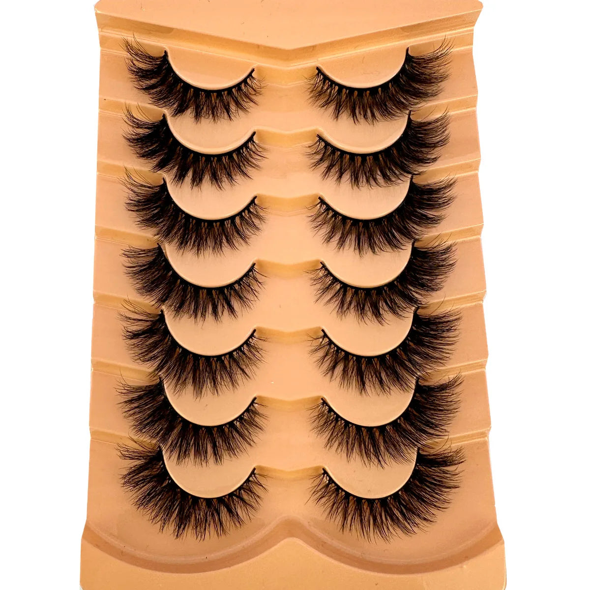 7 Pairs 3D Mink Full False Eyelashes Thick Dramatic Faux Lashes Wholesale Full Set