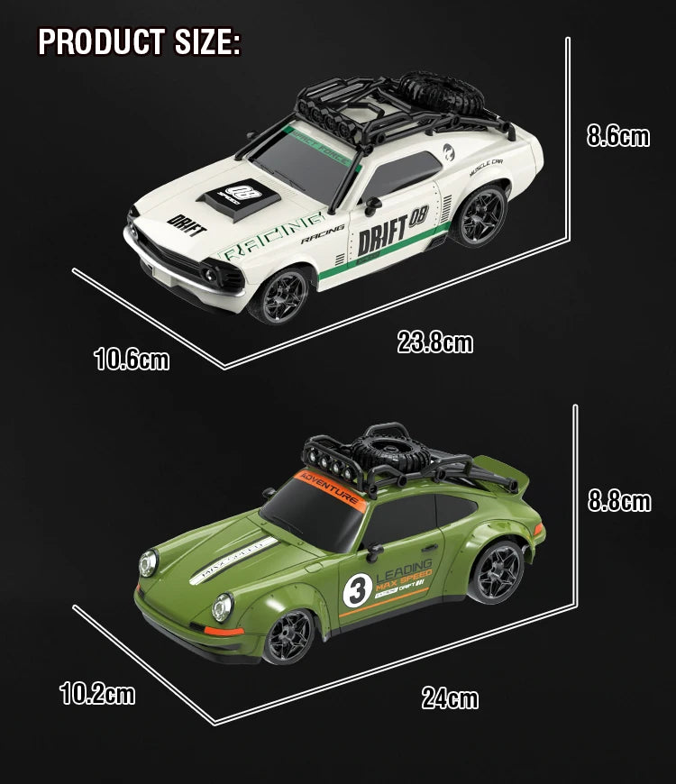 2026 RC Car 1/18 Scale Retro Remote Control Car with Light