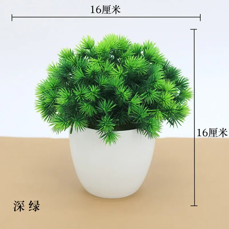 Artificial potted Bonsai Tree- Faux Green Plant for Hime, Garden & Patty Decor