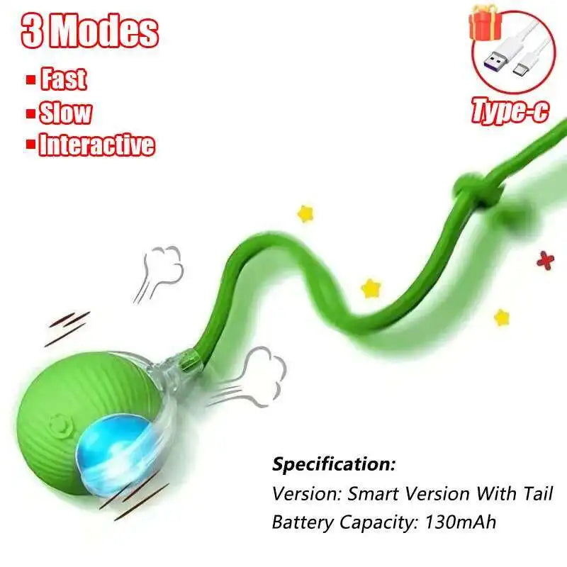 Smart Dog Interactive Ball Toy- Automatic Rolling Electric Ball for Dogs & Cats
