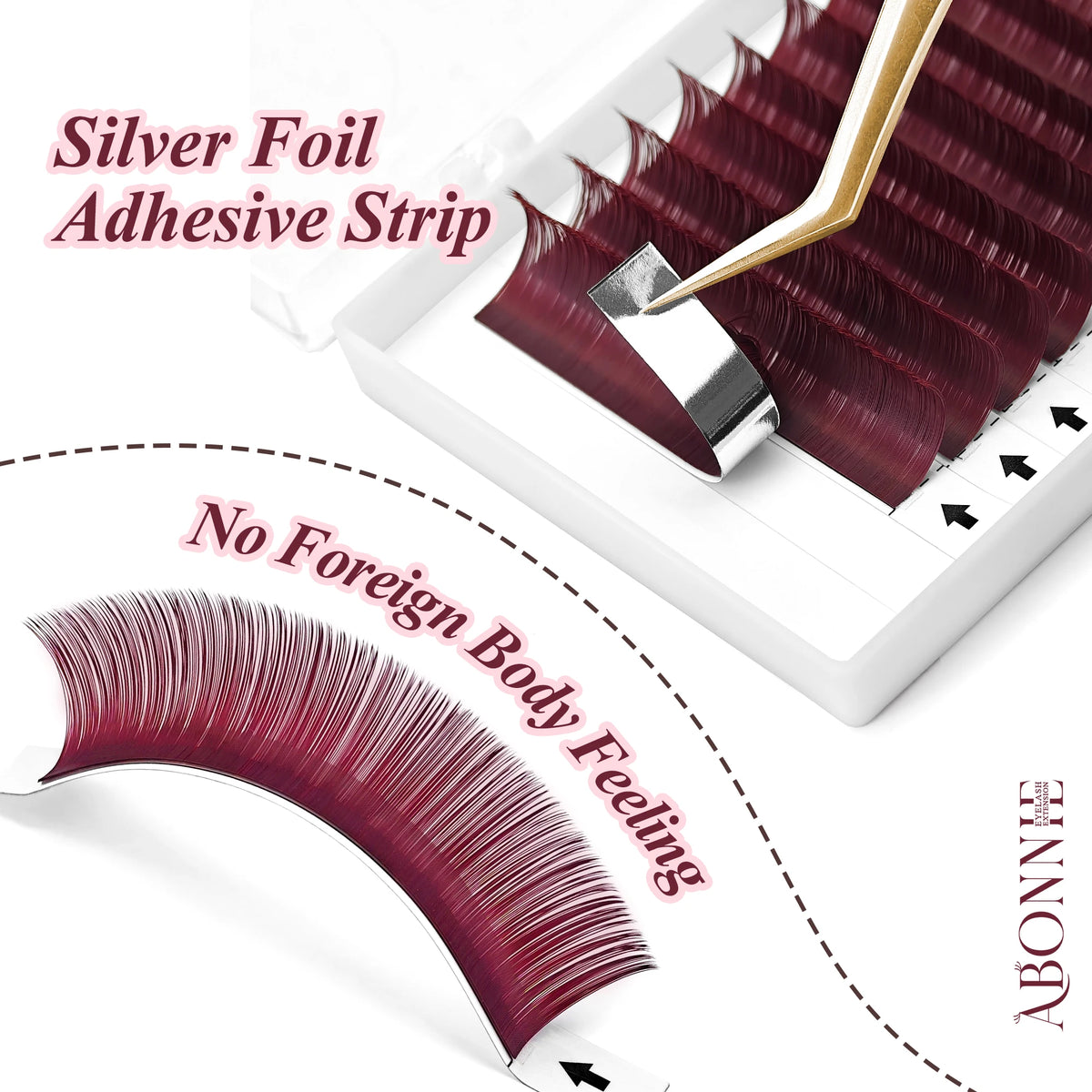 Wine Red Eyelash Extensions
