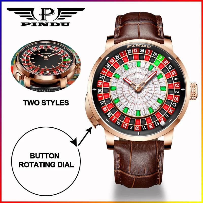 Men's Automatic Mechanical Watch - NH35 Movement Sapphire Crystal Leather