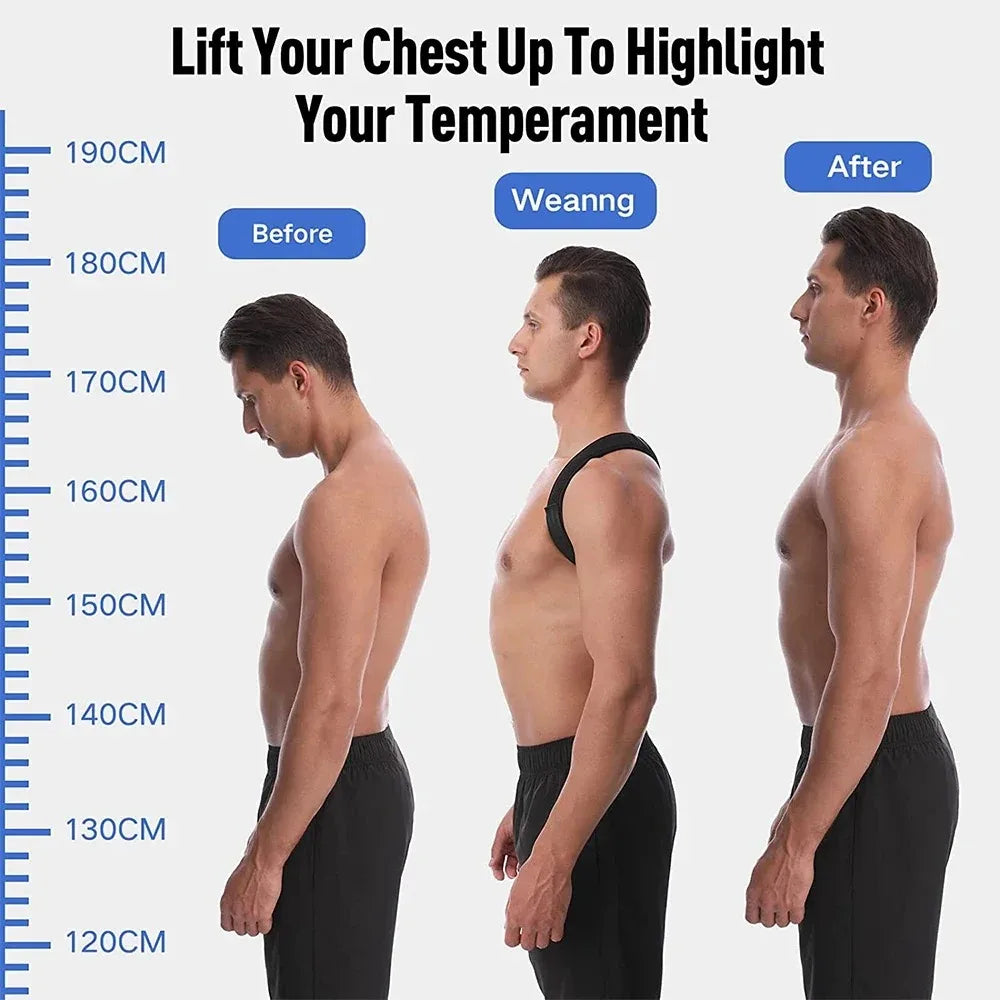Adjustable Posture Corrector Belt Back & Shoulder Support Brace for Men & Women
