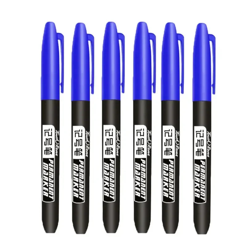 Permanent Maker Pen Set-Waterproof Drawing Markers in Black, Blue & Red
