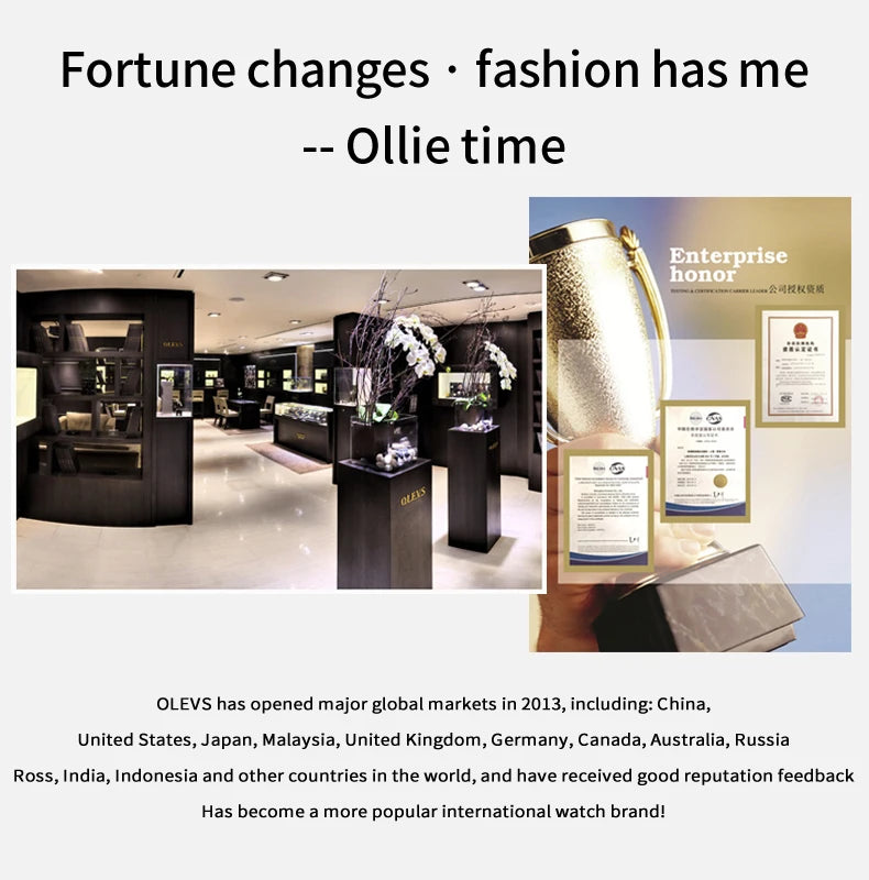 OLEVS Women's Luxury Watch- Elegant Stainless-Steel Timepieces