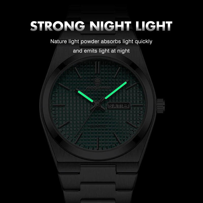 PAAZOMU Luxury Men's Chronograph Watch - Luminous, Waterproof, Dat Display