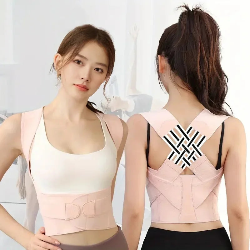 Posture Corrector for Women & Men Adjustable Back Shoulder Brace for Upper Spine