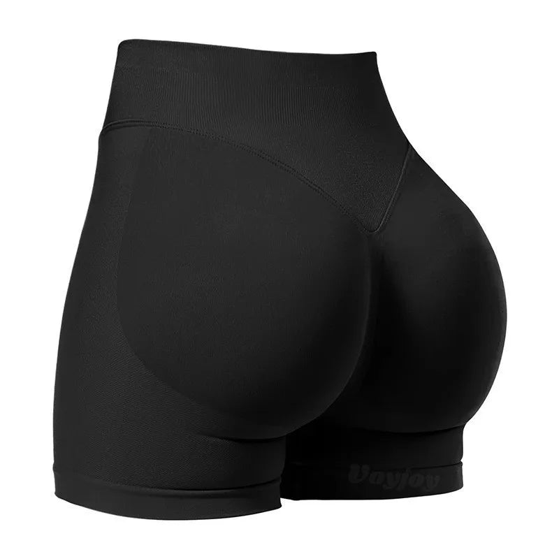 Women's High Waisted Seamless Fitness Shorts
