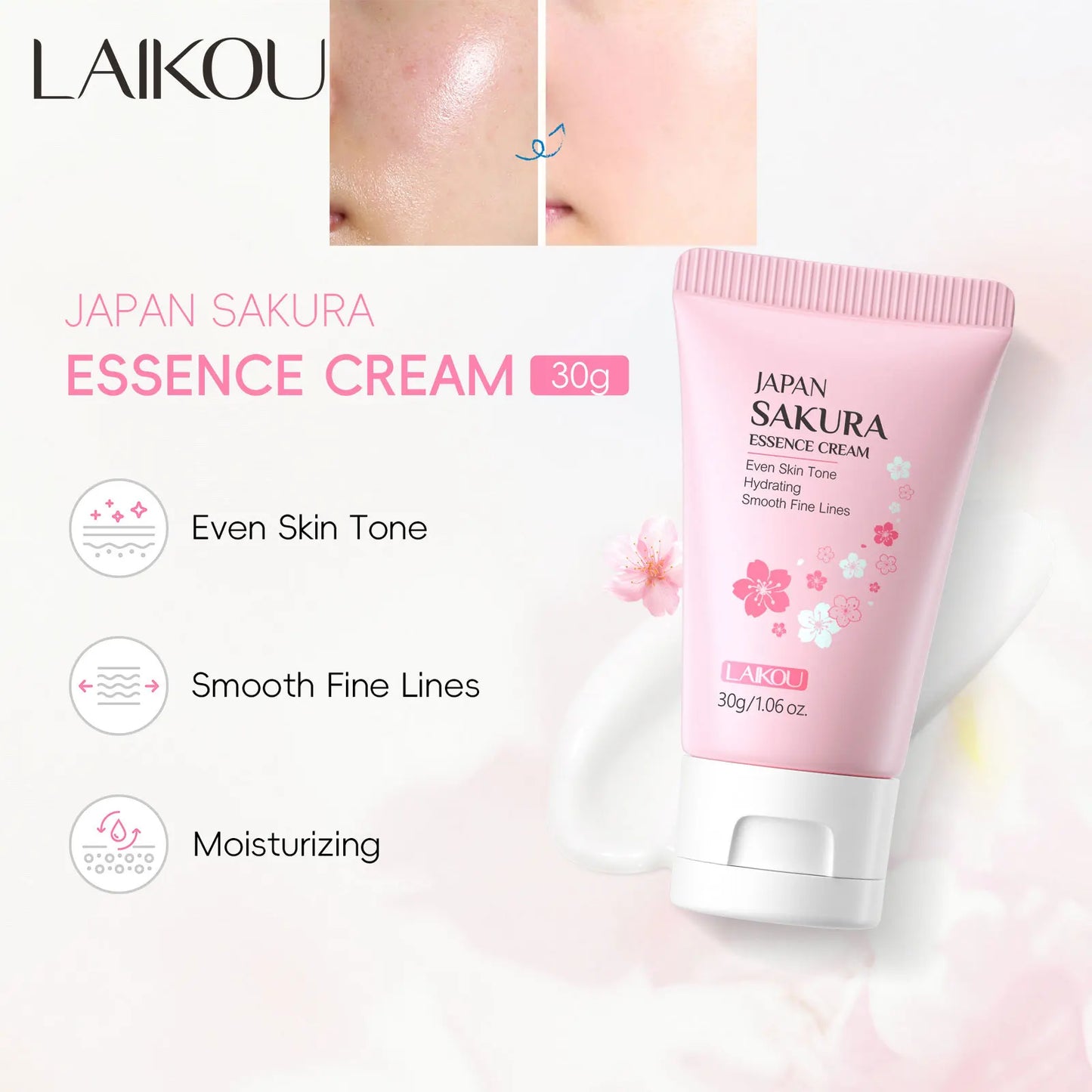 LAIKOU Sakura Face Cream - Brightening & Moisturizing 30g