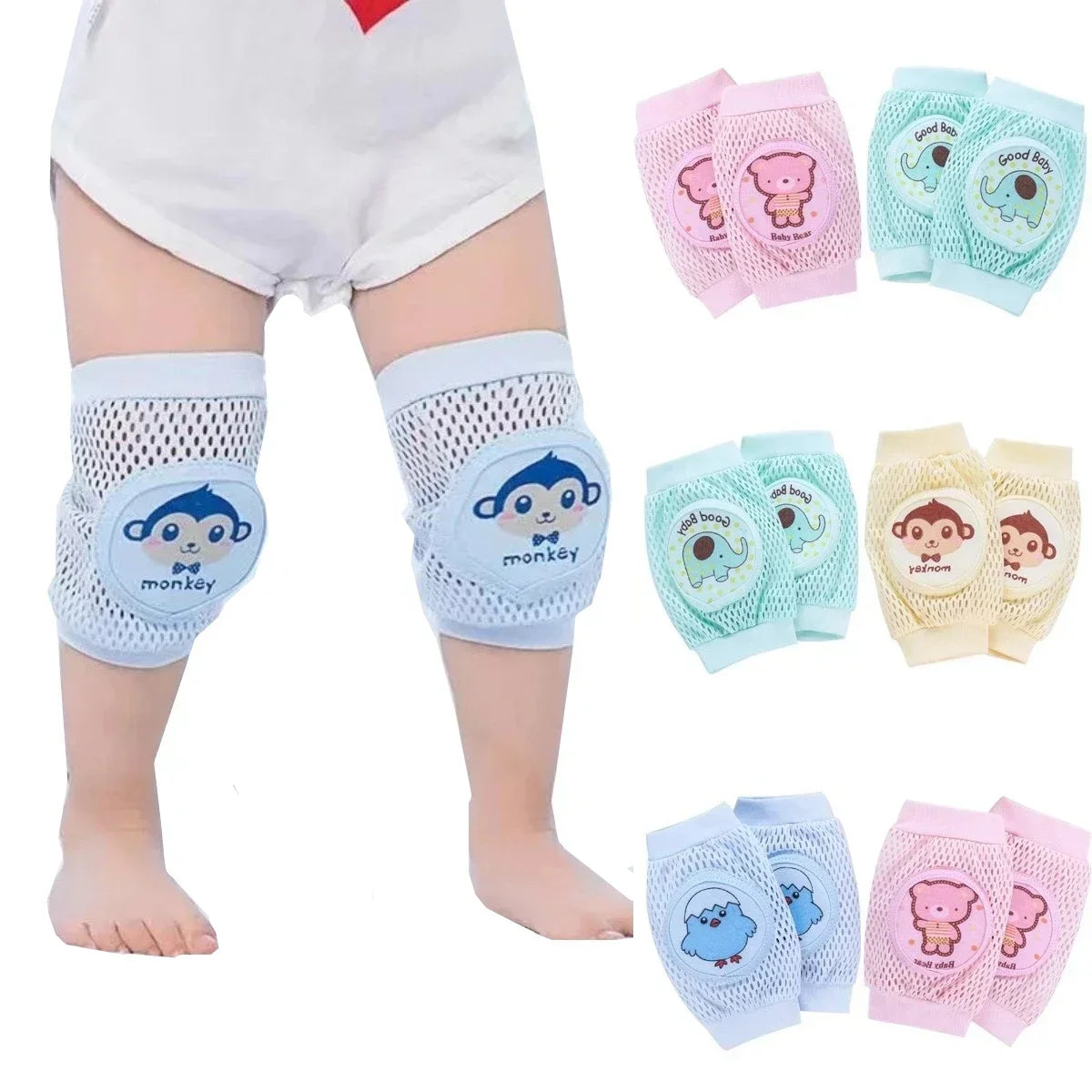 Baby Knee Pads Mesh Protector - Leg Warmers for Crawling