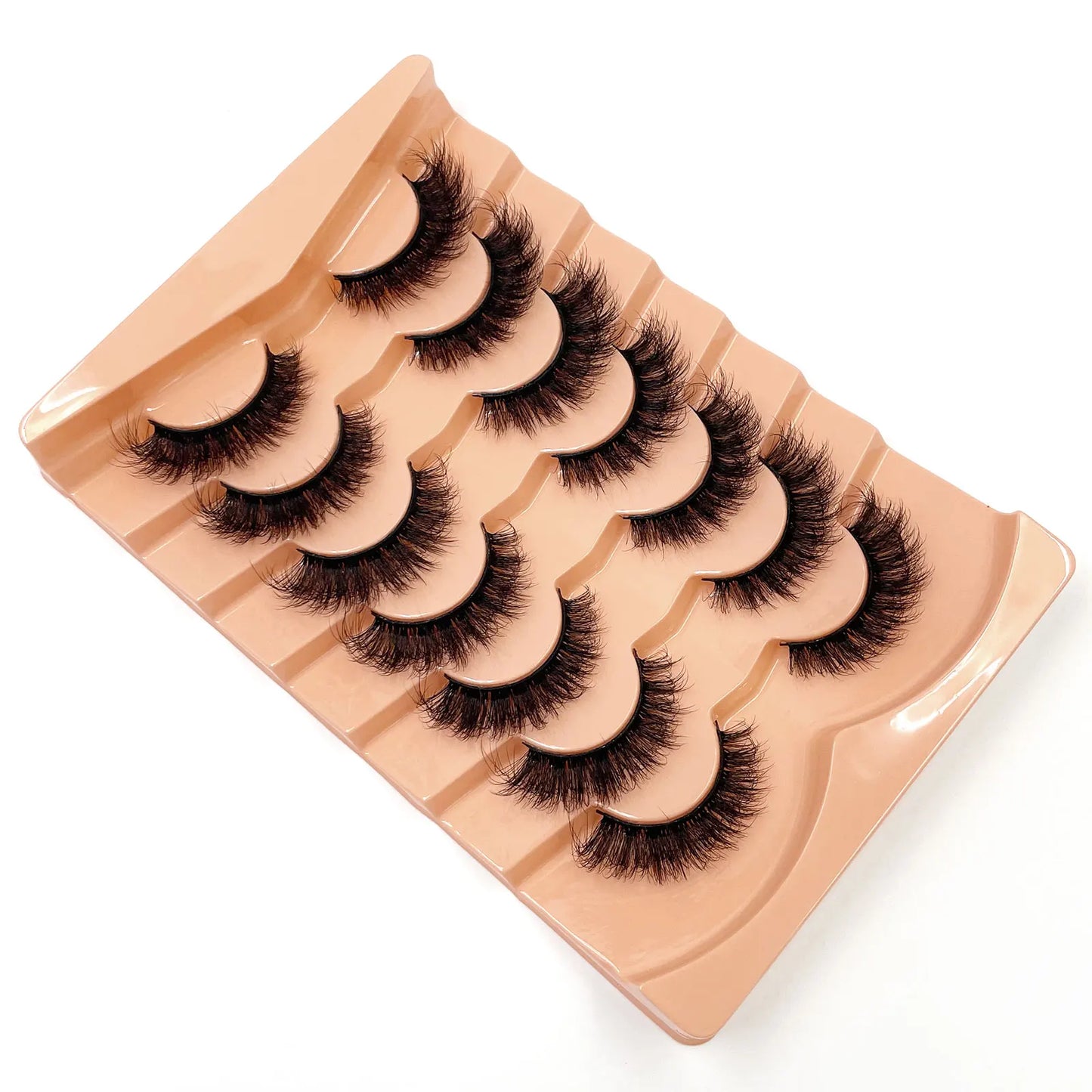 7 Pairs 3D Mink Full False Eyelashes Thick Dramatic Faux Lashes Wholesale Full Set