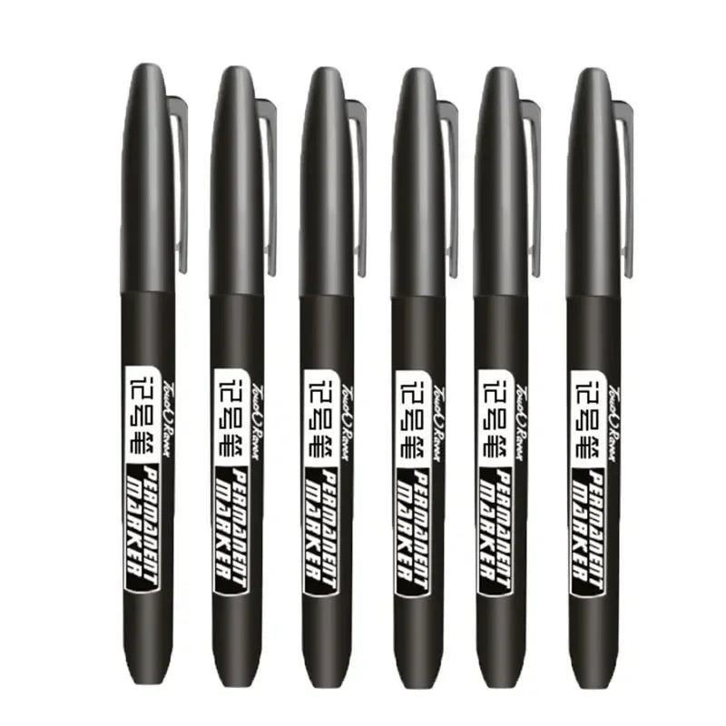 Permanent Maker Pen Set-Waterproof Drawing Markers in Black, Blue & Red