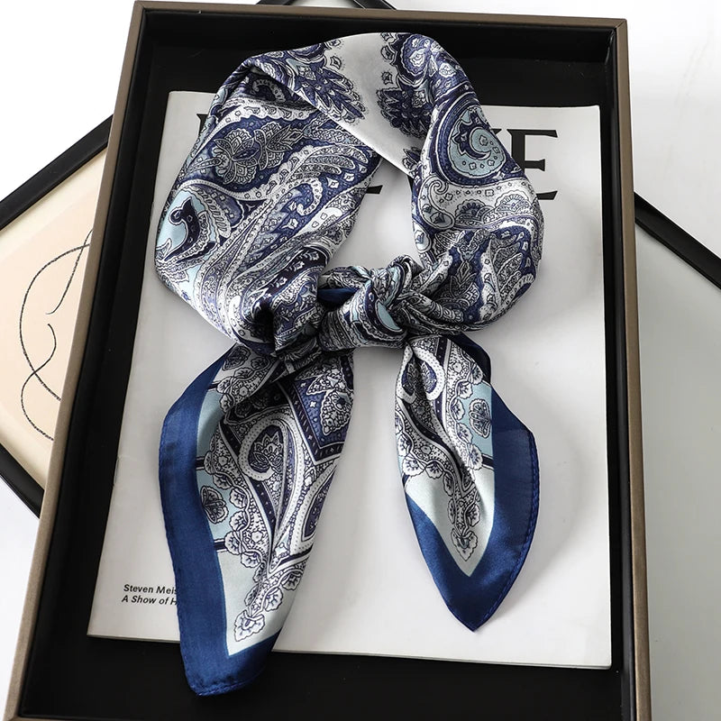Luxury Silk Feeling Neckerchief for Women Designer Style Neck Wrap & Hair Accessory