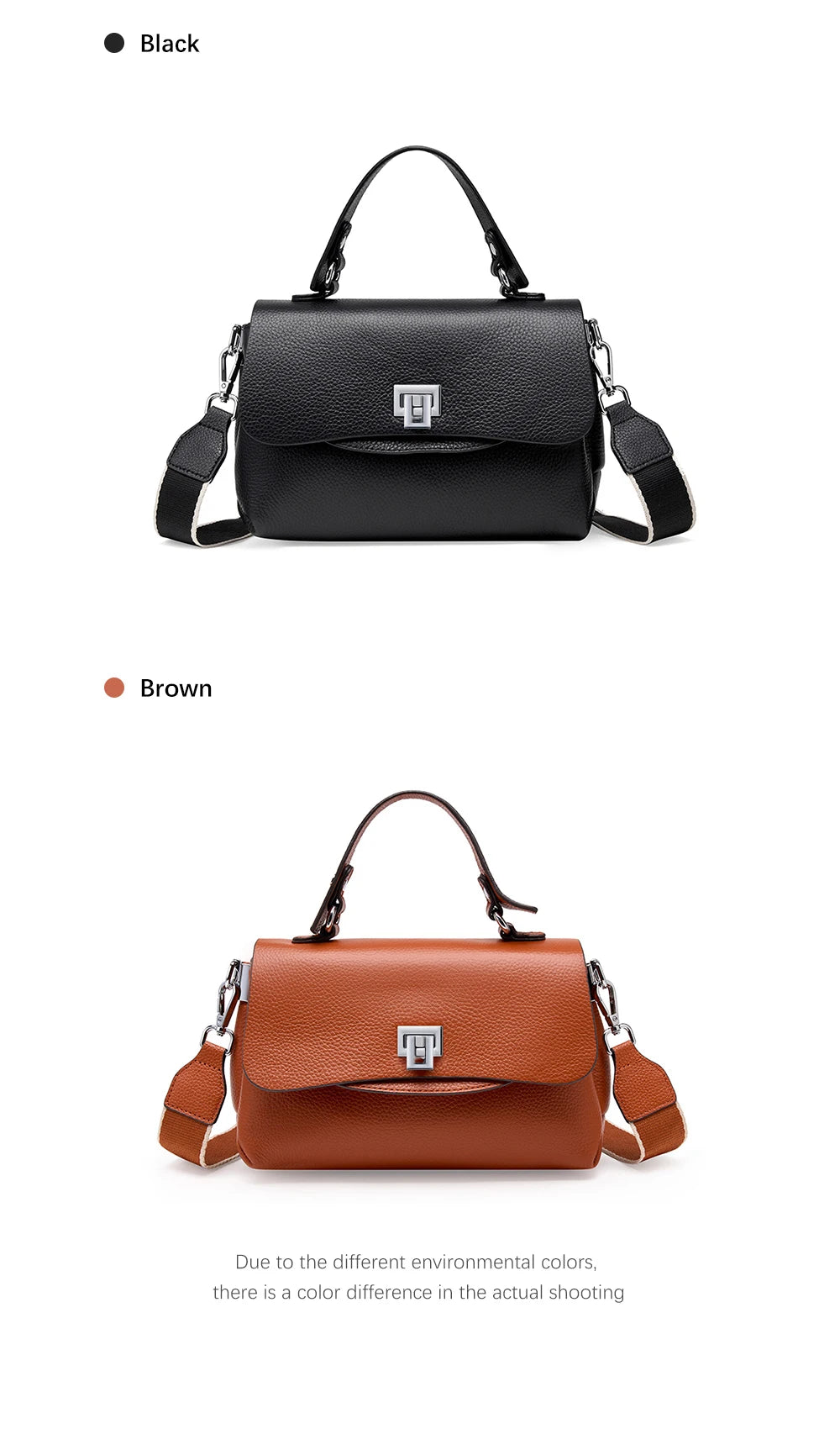 Women's Genuine Leather Top - Handle Envelop Bag - Luxury Crossbody Handbag