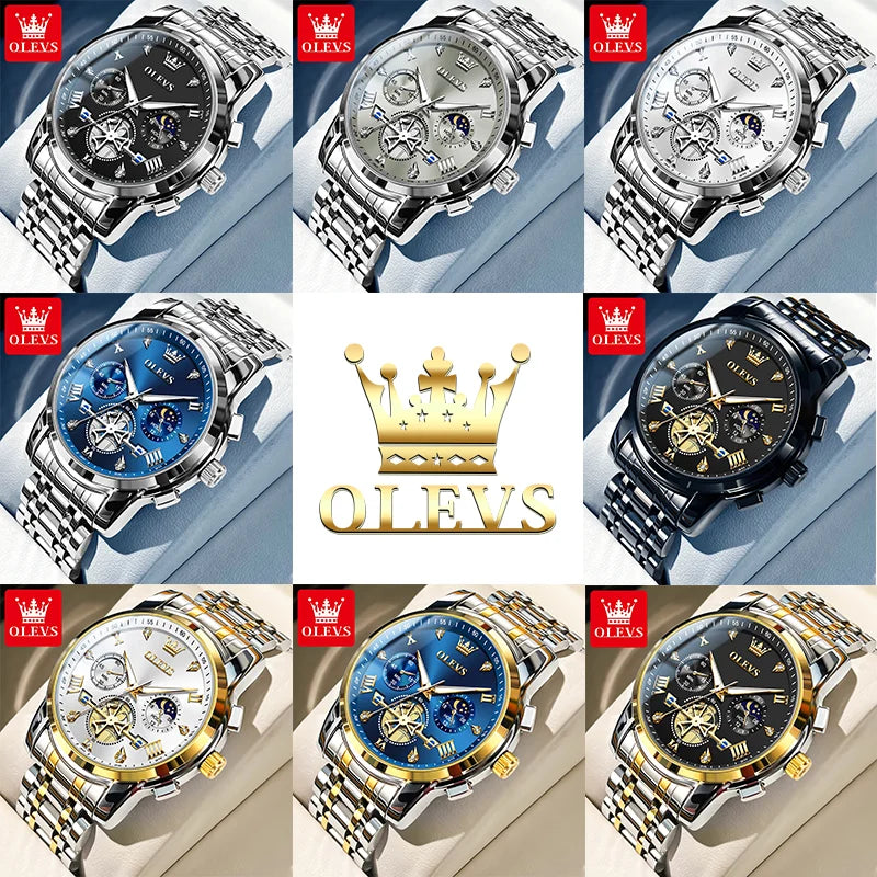 OLEVS Men's Classic Multifunctional Flywheel Automatic Watch -elegant & Precise