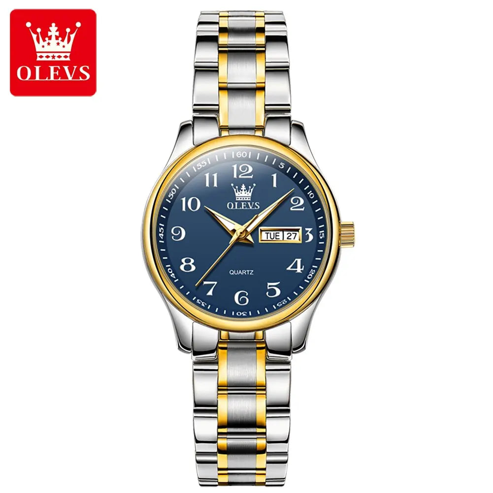 OLEVS Women's Luxury Watch- Elegant Stainless-Steel Timepieces