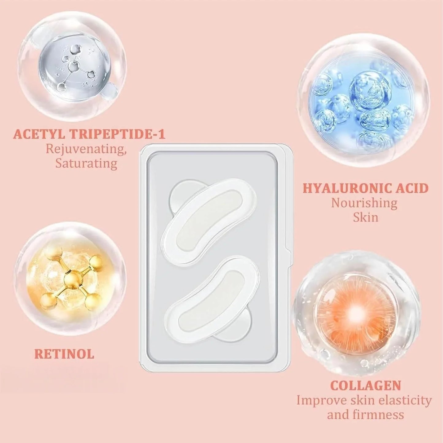 Retinol Microneedle Eye Patches with Hyaluronic Acid - Aging Under Eye Treatment
