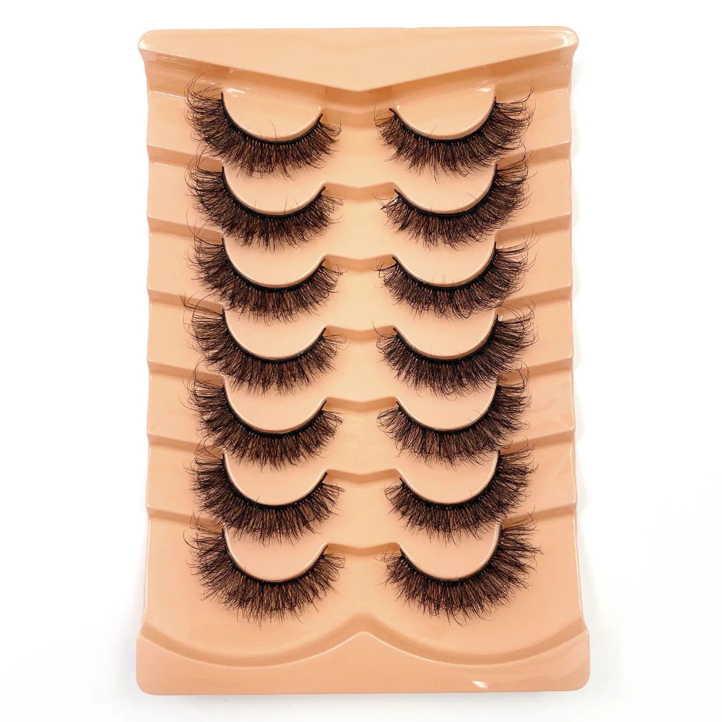 7 Pairs 3D Mink Full False Eyelashes Thick Dramatic Faux Lashes Wholesale Full Set